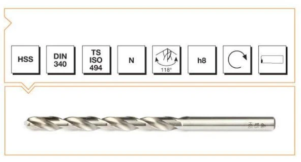 Makina Takım B00007200390 HSS DIN 340 RN Matkap Ucu 3.9 mm - MTE B00007200390 ürün görseli
