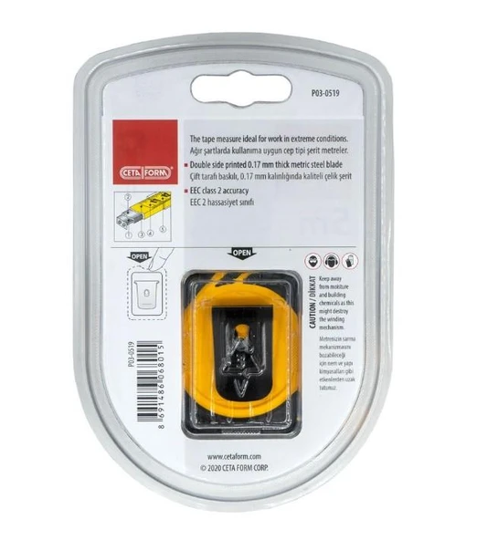 Ceta Form C-Pro Şerit Metre 5 mx19 mm - P03-0519 - 2