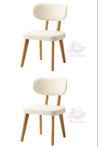 Masal Ahşap Gürgen Sandalye 2 Lı Set Cafe,Restaurant,Mutfak,Salon,Yemek Odası Sandalyesi