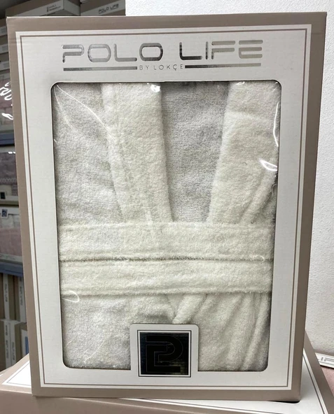 Polo Life Kutulu Bamboo Tek Bornoz Şalyaka-Krem (XL Beden) ürün görseli