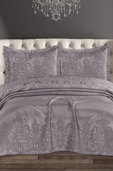 Royal Şönil Çift Kişilik Yatak Örtüsü 240x260 cm Lila - 1