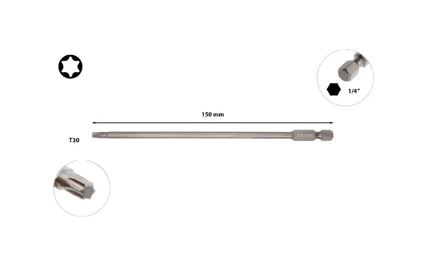 Ceta 1/4" Torx Bits Uç T30x150 mm - CB/8159 ürün görseli