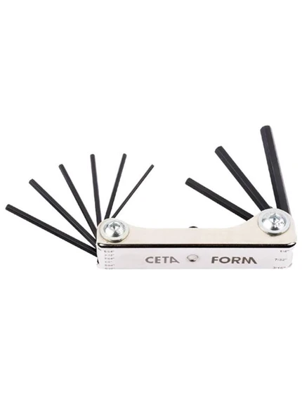 Ceta Form SAE 9 Parça Çakı Tipi Allen Anahtar Seti #2 (Metal Kasa) - K99-F2M/2