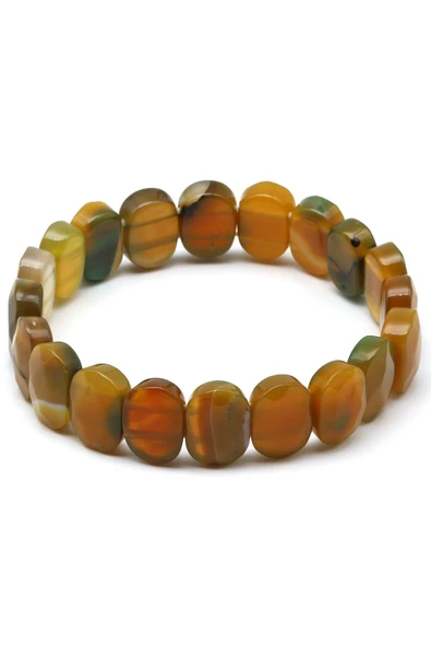 Akik Doğal Taş Bileklik 10 x 14 mm Özel Kesim - Resim 2