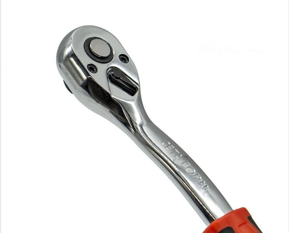 Ceta 3/8" Düğmeli Cırcır Kolu (Açılı Gövde) - C11-14N - 2