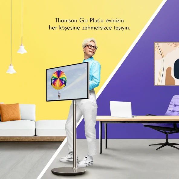 THOMSON Go Plus 32 inç 4K UHD ” Dokunmatik, Döndürülebilir, Tekerlekli, Taşınabilir Ekran, Tablet - 9