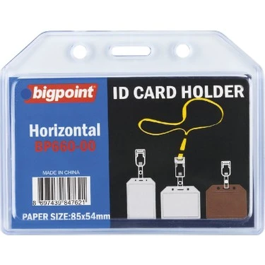 Bigpoint Kart Kabı Soft Yatay 85x54 MM BP660-5-PKT