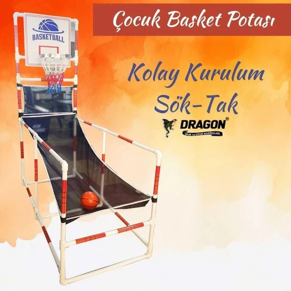 Dragon 405B Kolay Kurulum Çocuk Basket Potası Basketbol Oyunu - Resim 2