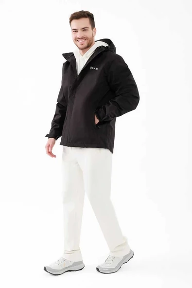 2AS Tipas III Erkek Yağmurluk Mont Siyah - 3