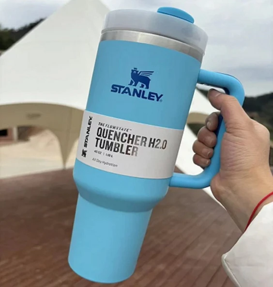 Stanley Termos Bardak Quencher Pipetli 1.18 lt  Acık Mavi - 2