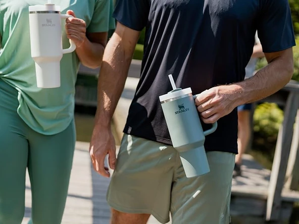 Stanley Termos Bardak Quencher Pipetli 1.18 lt Acık Mavi - 3