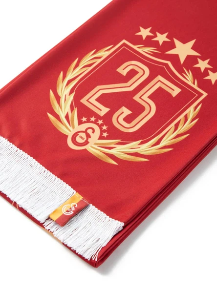 Galatasaray Lisanslı Kırmızı 5 Yıldız Şal Atkı - 4