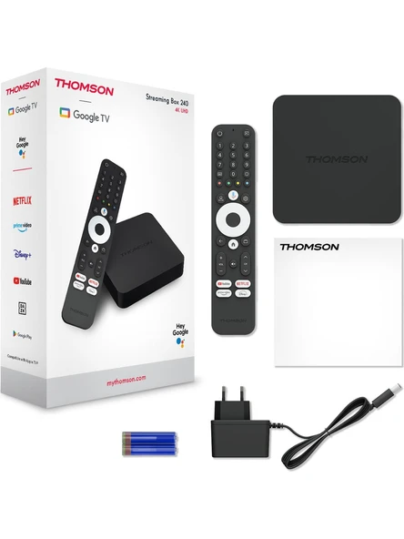 THOMSON Streaming Box 240G, 4K Uhd, Dolby Atmos, Dolby Digital+, Google Ses Kontrolü, Wifi, 2gb Ram + 8gb Rom, Dahili Chromecast - 3