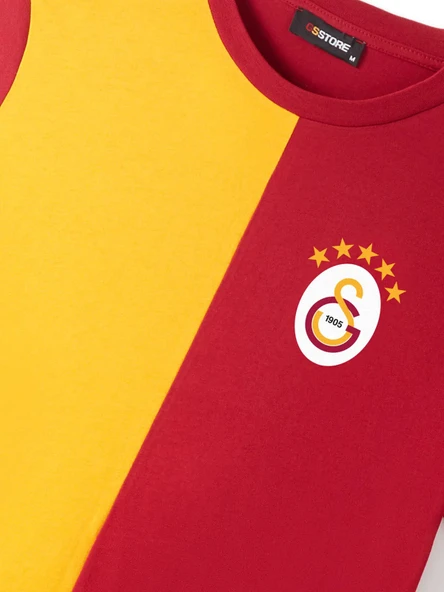 Galatasaray Lisanslı Şampiyonluk Özel  Sarı - Kırmızı 5 Yıldız T-Shirt Forma - 3