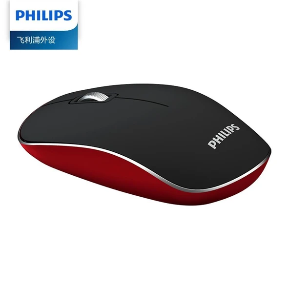 Philips SPK7323HS-93 Black and Red Kablosuz Sessiz Optik Mouse ürün görseli