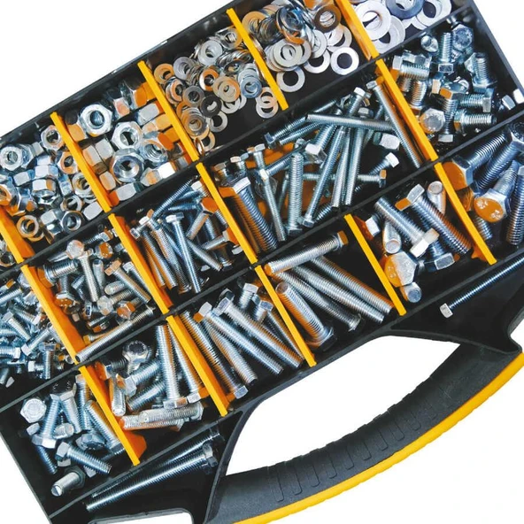 Civtec 591 Parça 20 Çeşit 8.8 Çelik Civata - Somun - Pul Seti TK-19 - Resim 9