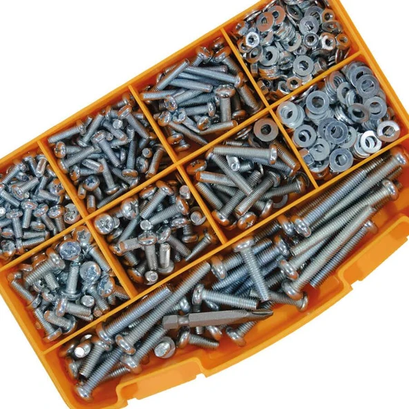 Civtec 682 Parça 16 Çeşit Ysb Vida - Somun - Pul Seti -Takım TK-16 - 2