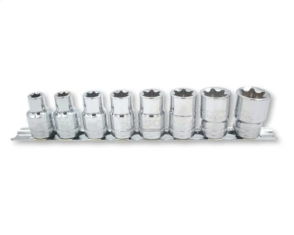 Ceta Form 8 Parça 1/2"Dış Torx Lokma Anahtar Takımı(Raylı) - C26-R08 ürün görseli