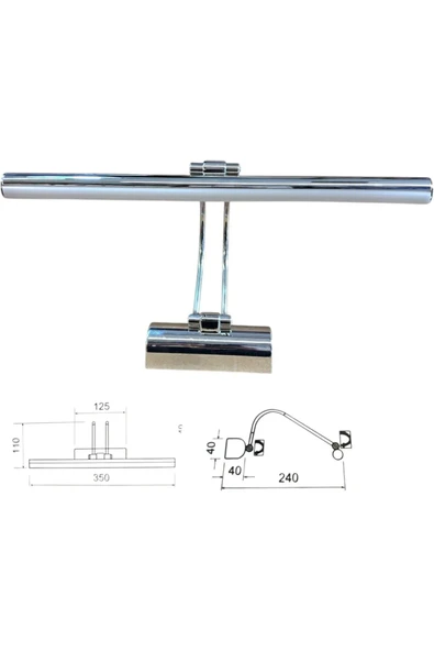 FLÜT APLİK KROM KASA BEYAZ IŞIK - 3