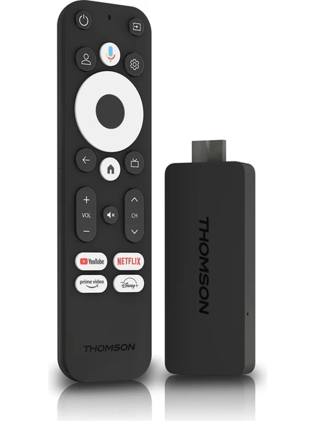 THOMSON Streaming Stick 140 TV Stick 4K UHD Dolby Atmos Chromecast Android TV Media Player