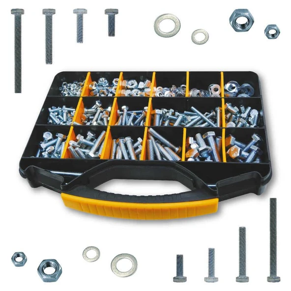 Civtec 591 Parça 20 Çeşit 8.8 Çelik Civata - Somun - Pul Seti TK-19 - Resim 4