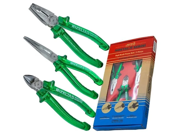 İzeltaş 13000005314 3 Parça Nostalji Pense Seti - İzeltaş 13000005314 ürün görseli