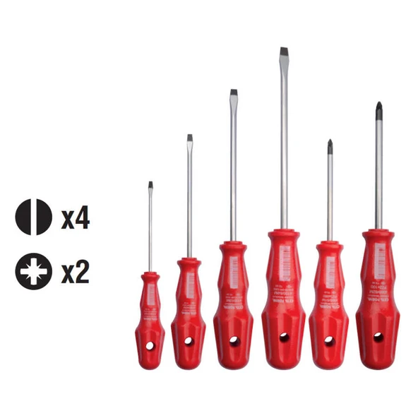 Ceta Form 6 Parça Tornavida Takımı -Düz/Pozidriv - 4000M/6ST2 ürün görseli