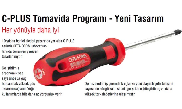 Ceta Form 5 Parça C-Plus Tornavida Takımı - Düz - F99-502 - Resim 2