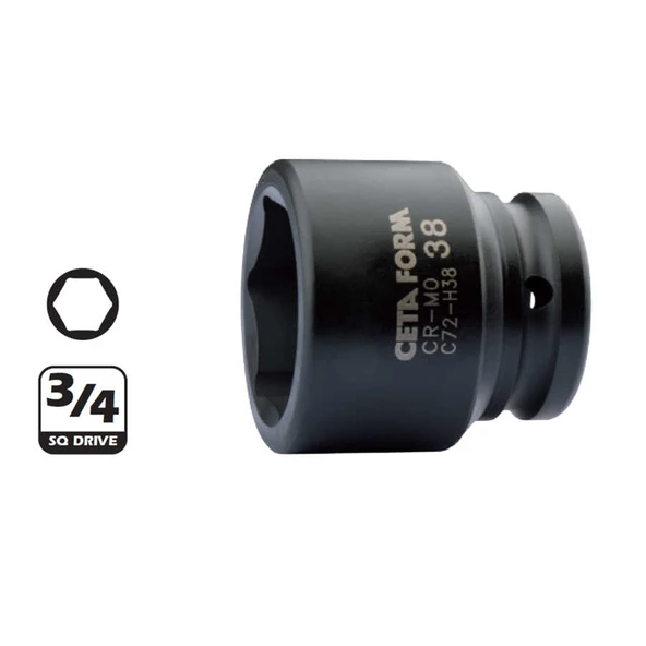Ceta Form 3/4” 6 Köşe Havalı Lokma Anahtar 22 mm - C72-H22 ürün görseli
