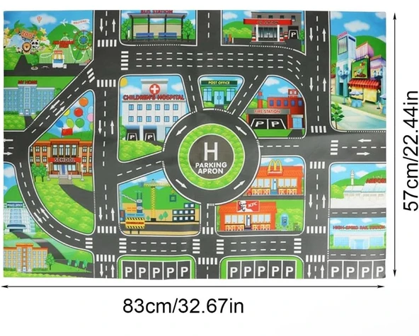 KENPAZAR Çocuk Oyun Matı (Mutlu Şehir Hayatı)