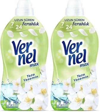 Vernel Max Konsantre Çamaşır Yumuşatıcısı Taze Yasemin 1440 lt 2'li avantajlı set