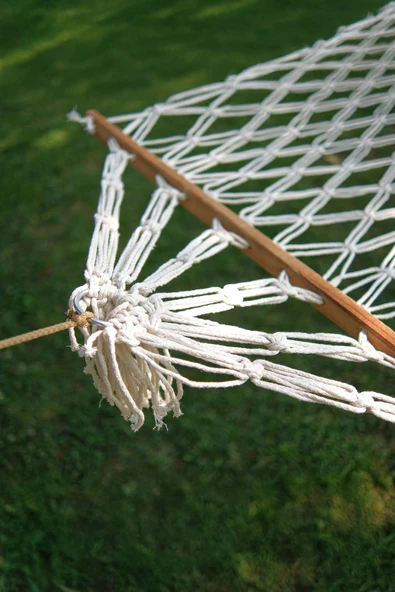 Pikas Tek Kişilik Pamuk İpli Çift Sarım Çift Örgülü Hamak - 2