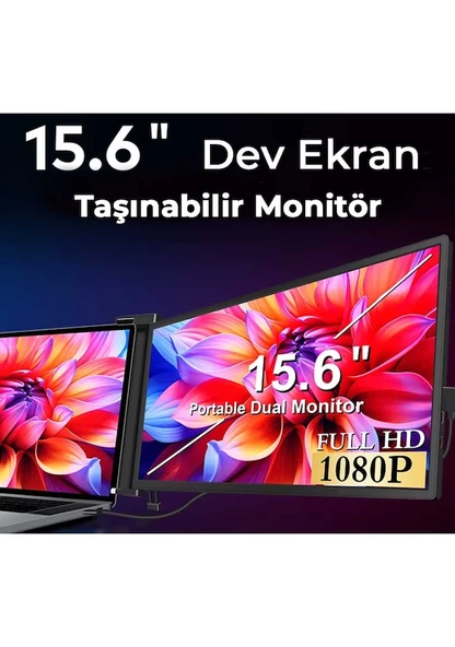 Ultrax 15.6" Tekli Taşınabilir Monitör Çoklu Ekran Fhd Notebook Monitör - 3