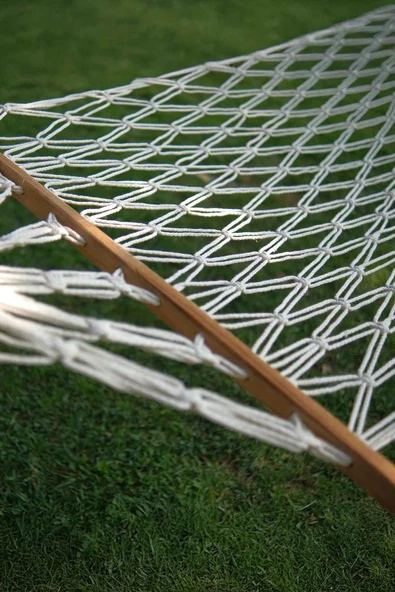 Pikas Tek Kişilik Pamuk İpli Çift Sarım Çift Örgülü Hamak - 4