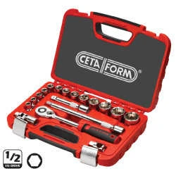 Ceta Form 1/2” 6 Köşe Lokma Takımı(Metrik)18 Parça - C20-18PH2 - Resim 2