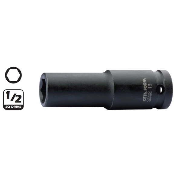 Ceta Form 1/2” 6 Köşe Derin Havalı Lokma Anahtar 14 mm - C64-H14