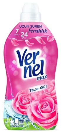 Vernel Max Konsantre Çamaşır Yumuşatıcısı Taze Gül 1440 Ml 60 Yıkama