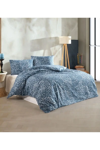 Kristal Ranforce Kutulu Nevresim Takımı Çift Kişilik Vital Petrol ürün görseli