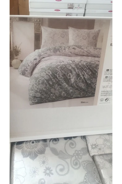 Kristal Ranforce Kutulu Nevresim Takımı Çift Kişilik İlter Mint ürün görseli