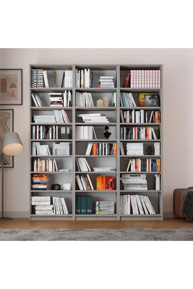 Asra Trend MDF Retro Taş Kitaplık – Ayarlanabilir Raflar, Ev & Ofis Modern Dekoratif Kitaplık, K-26 ürün görseli