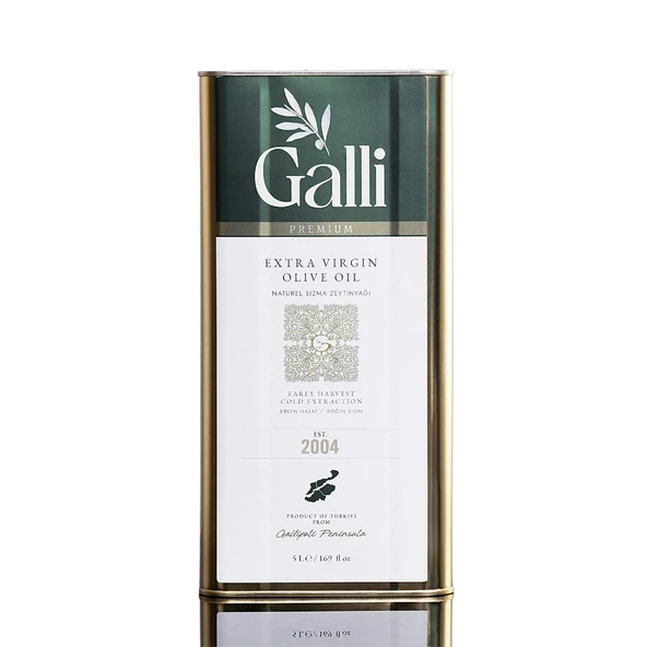 Galli Premium 5 Litre Teneke Soğuk Sıkım Zeytinyağı
