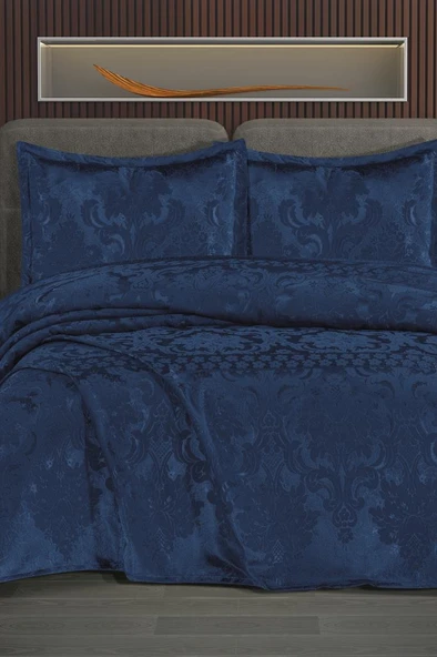 Violetta Şönil Çift Kişilik Yatak Örtüsü 240x260 cm Lacivert ürün görseli