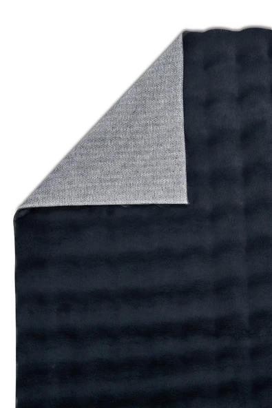 Bubble Apex Kabartmalı Peluş Post Halı Antrasit - Resim 5