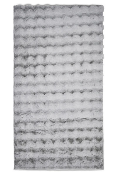 Bubble Apex Kabartmalı Peluş Post Halı Gri ürün görseli