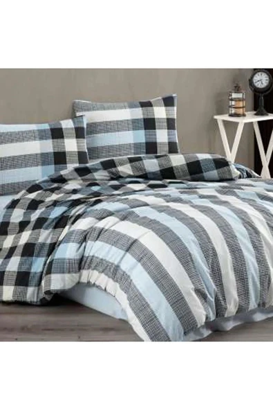 Kristal Ranforce Kutulu Nevresim Takımı Tek Kişilik Solar Bej ürün görseli