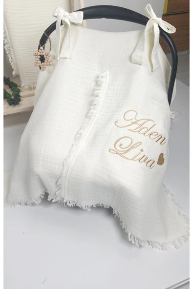 gros shop 4katlı Müslin Kumaş Yakalı Tulum %100pamuk Hastane Çıkışı-hediyelik(KİŞİYE ÖZGÜİSİMLİ NAKIŞ DESENLİ) - Resim 7