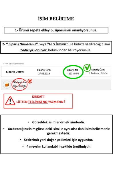 gros shop Biyeli 3'lü Pamuklu Hastane Çıkış Tulum Seti (KİŞİYE ÖZGÜ İSİMLİ NAKIŞ DESENLİ) - 3