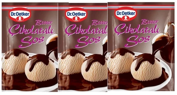 Dr.Oetker Bitter Çikolatalı Sos 125 gr 3'lü avantajlı set