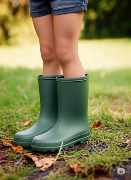 Bahçe ve Yağmur Renkli Çocuk Çizmesi 26-35 Yeşil ürün görseli