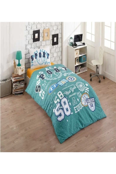 Taç Kristal Ranforce Tek Kişilik Nevresim Takımı Sporty Mint ürün görseli